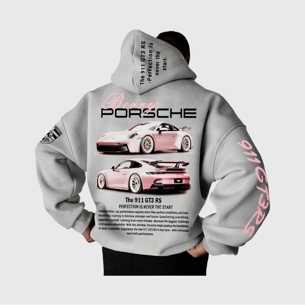 Oversized Porsche Sports Car Hoodie